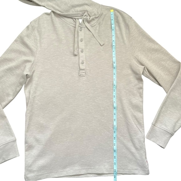 NWT Jachs Cream Tight Knit Hooded Henley Shirt sz M - Picture 8 of 9